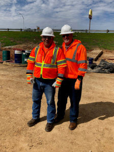 Texas Region Safety Manager James Walcik (right) with IH-820 Safety Project Manager Charles Troglen in February