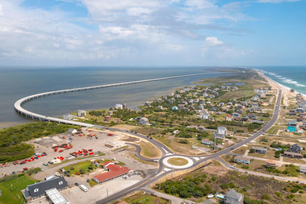 An aerial shot of Rodanthe project
