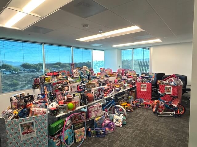 Flatiron employees organized a toy drive for children in need