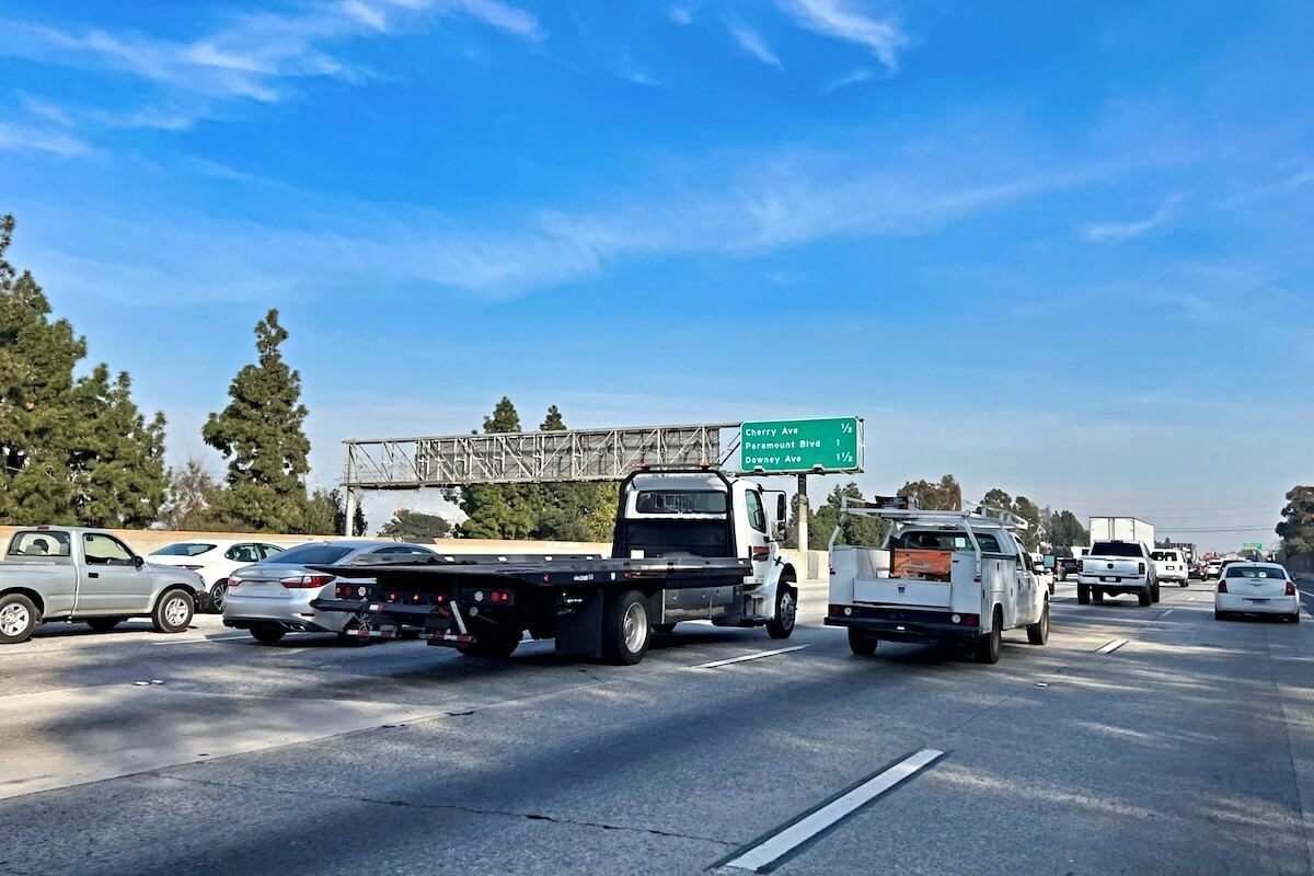 EB SR-91 traffic