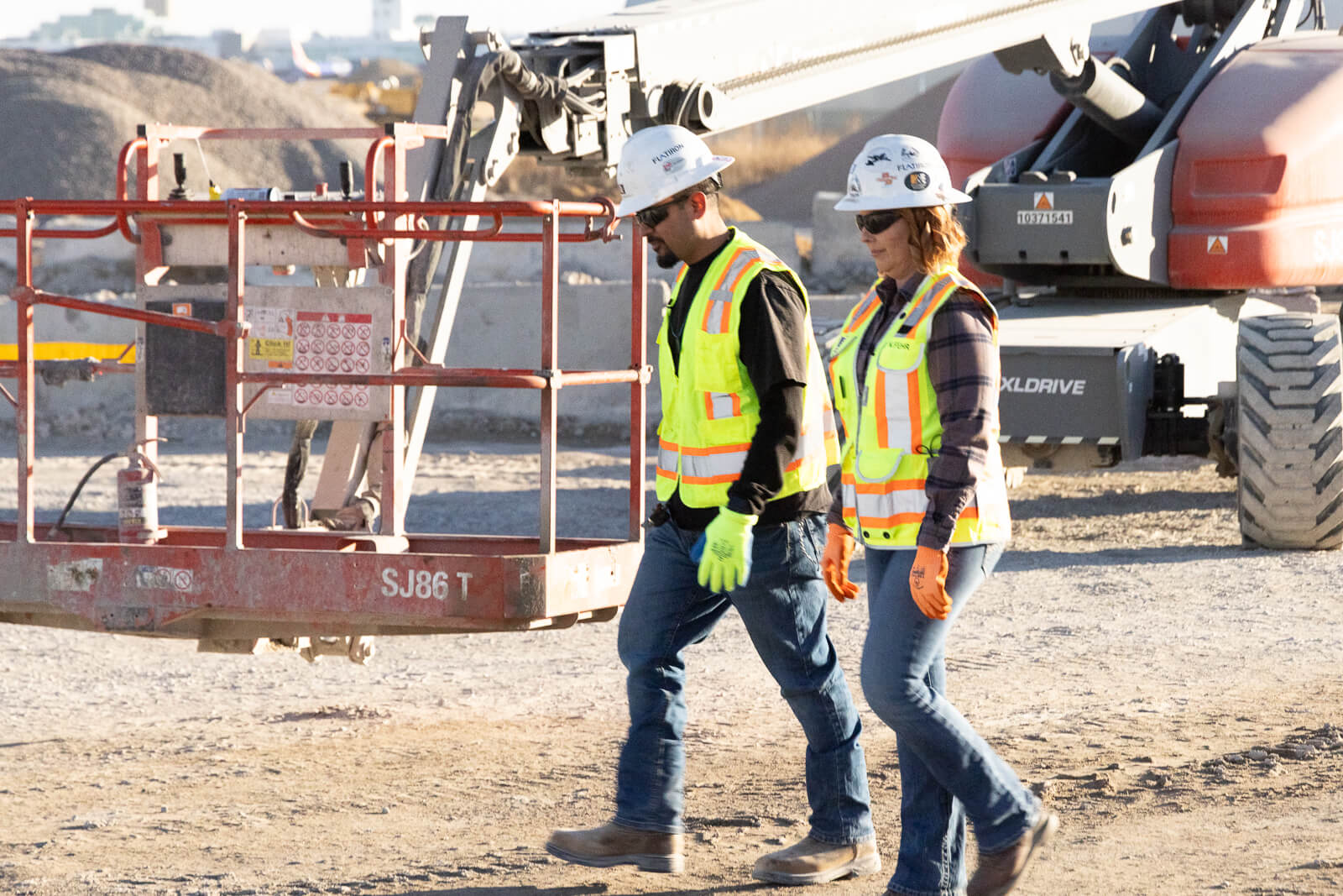 Flatiron employees on site